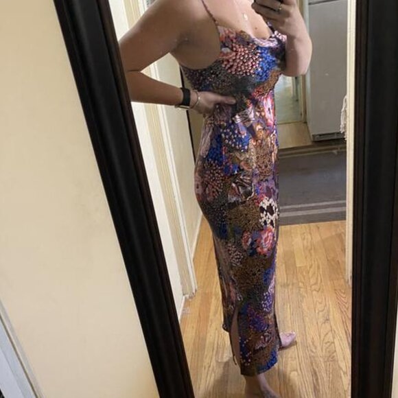 Anthropologie Dresses & Skirts - Anthropologie Elyse Luxe Bias Cut Slip Dress Multi Floral Silky ✨ 💃🏻 Medium